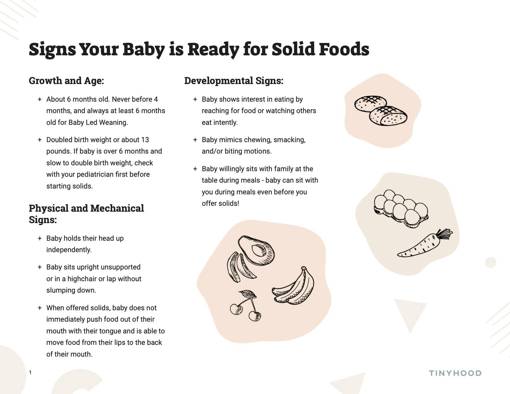Preview image of Handout: Signs Baby is Ready for Solids
