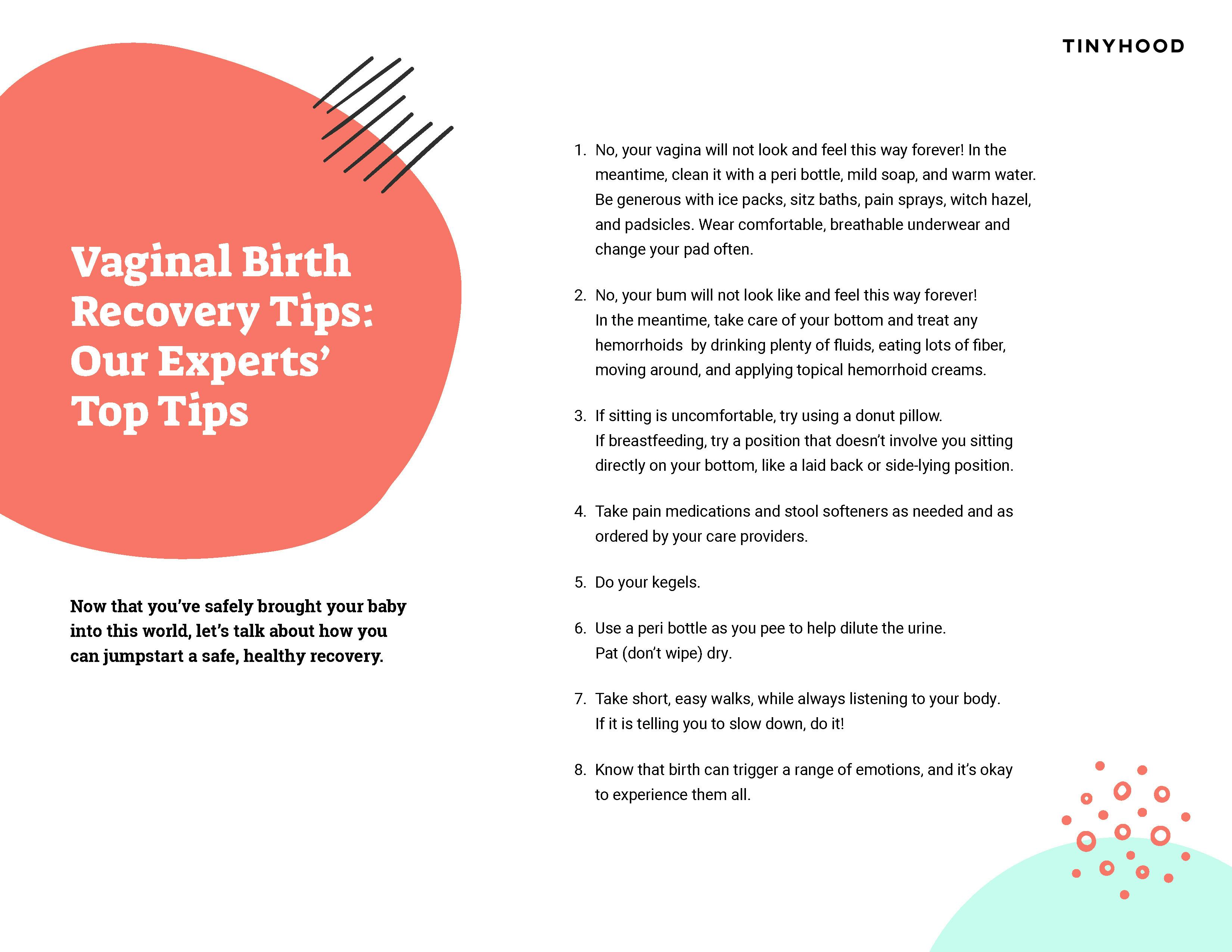 Preview image of Handout: A Guide to Vaginal Birth Recovery