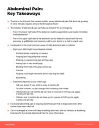 Preview image of Handout: Abdominal Pain Key Takeaways