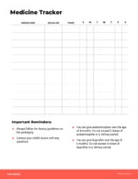 Preview image of Handout: Medication Tracker
