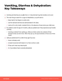 Preview image of Handout: Vomiting, Diarrhea & Dehydration Key Takeaways