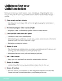 Preview image of Handout: Childproofing your Child's Bedroom