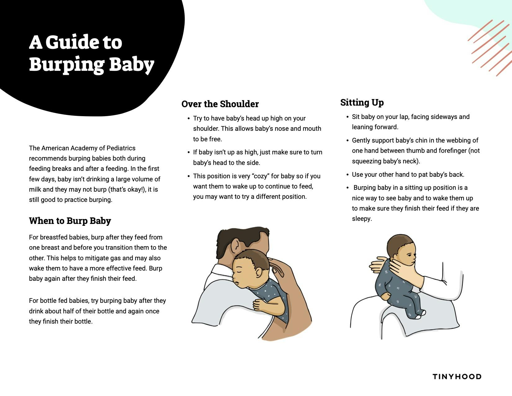 Preview image of Handout: A Guide to Burping Baby