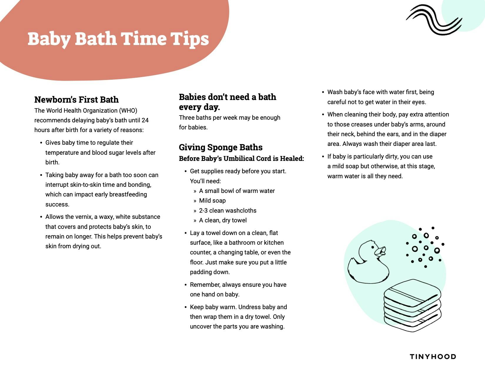 Preview image of Handout: Baby Bath Time Tips