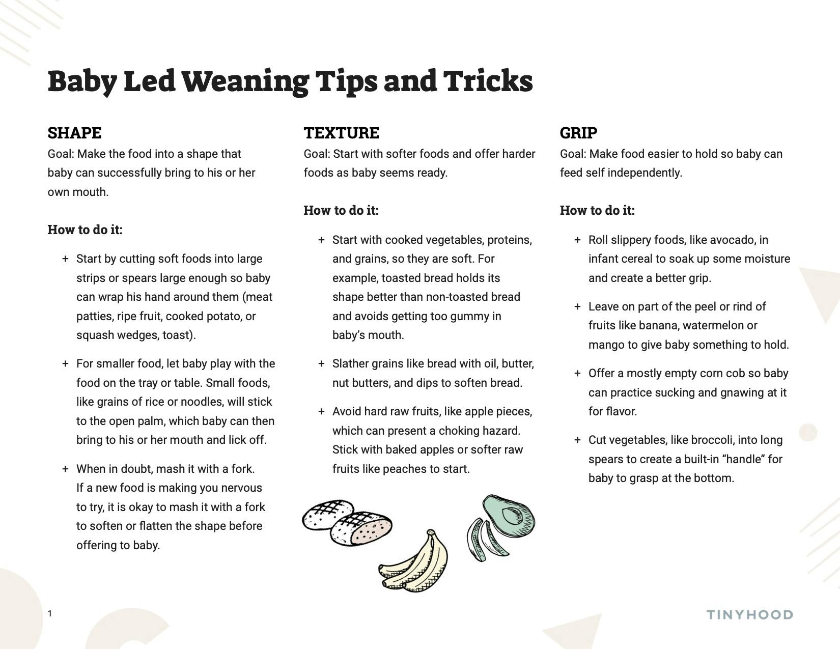 Preview image of Handout: Baby-Led Weaning Tips and Tricks