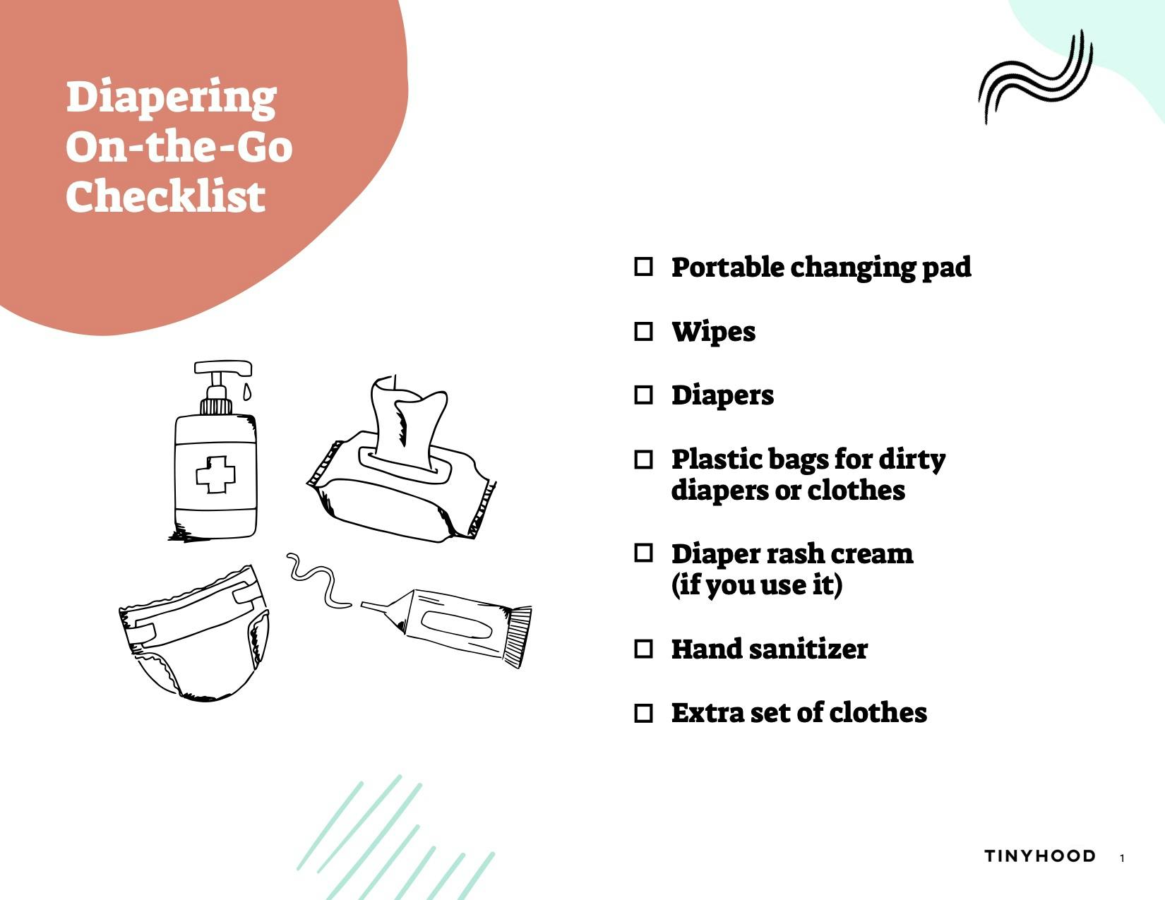 Preview image of Handout: Diapering On-The-Go-Checklist