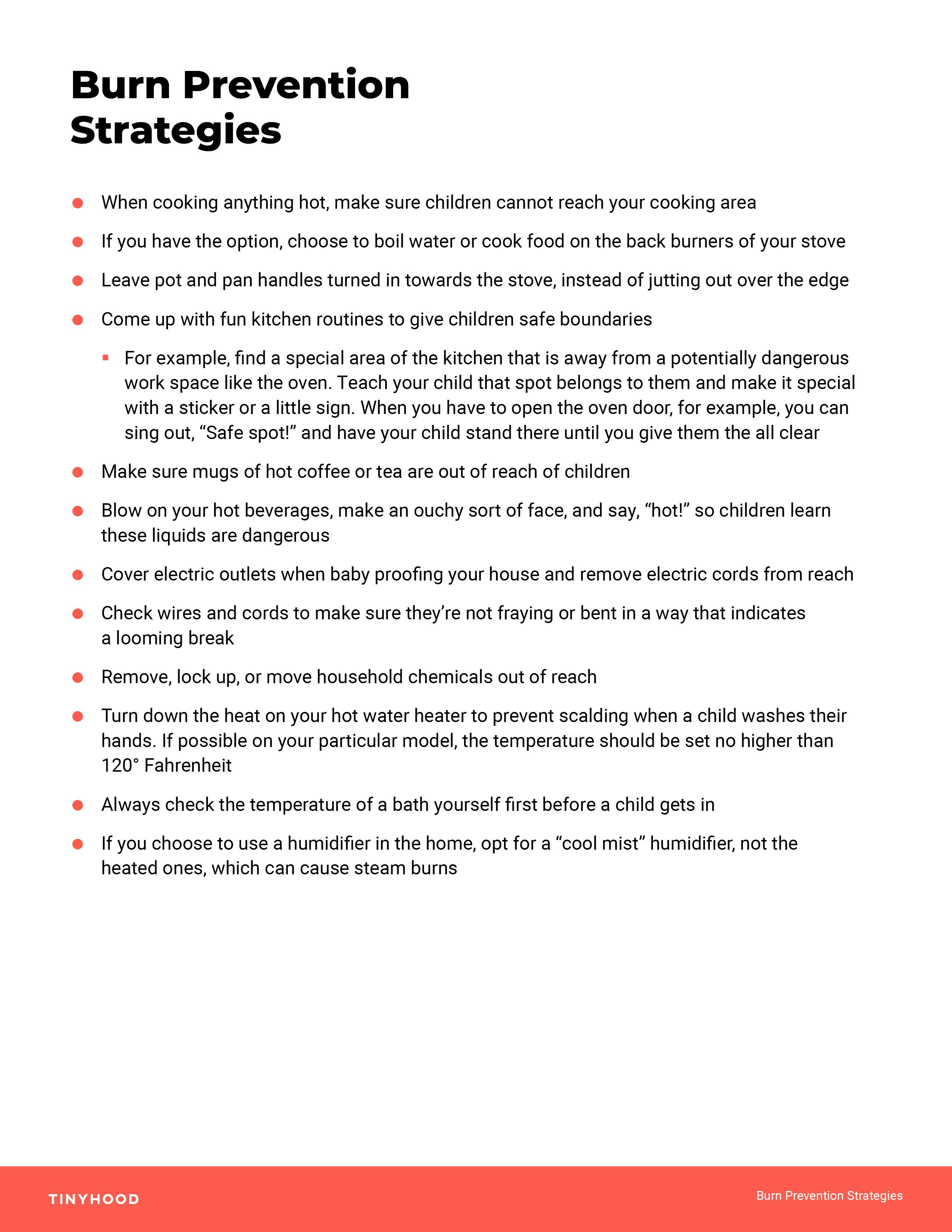 Preview image of Handout: Burn Prevention Strategies