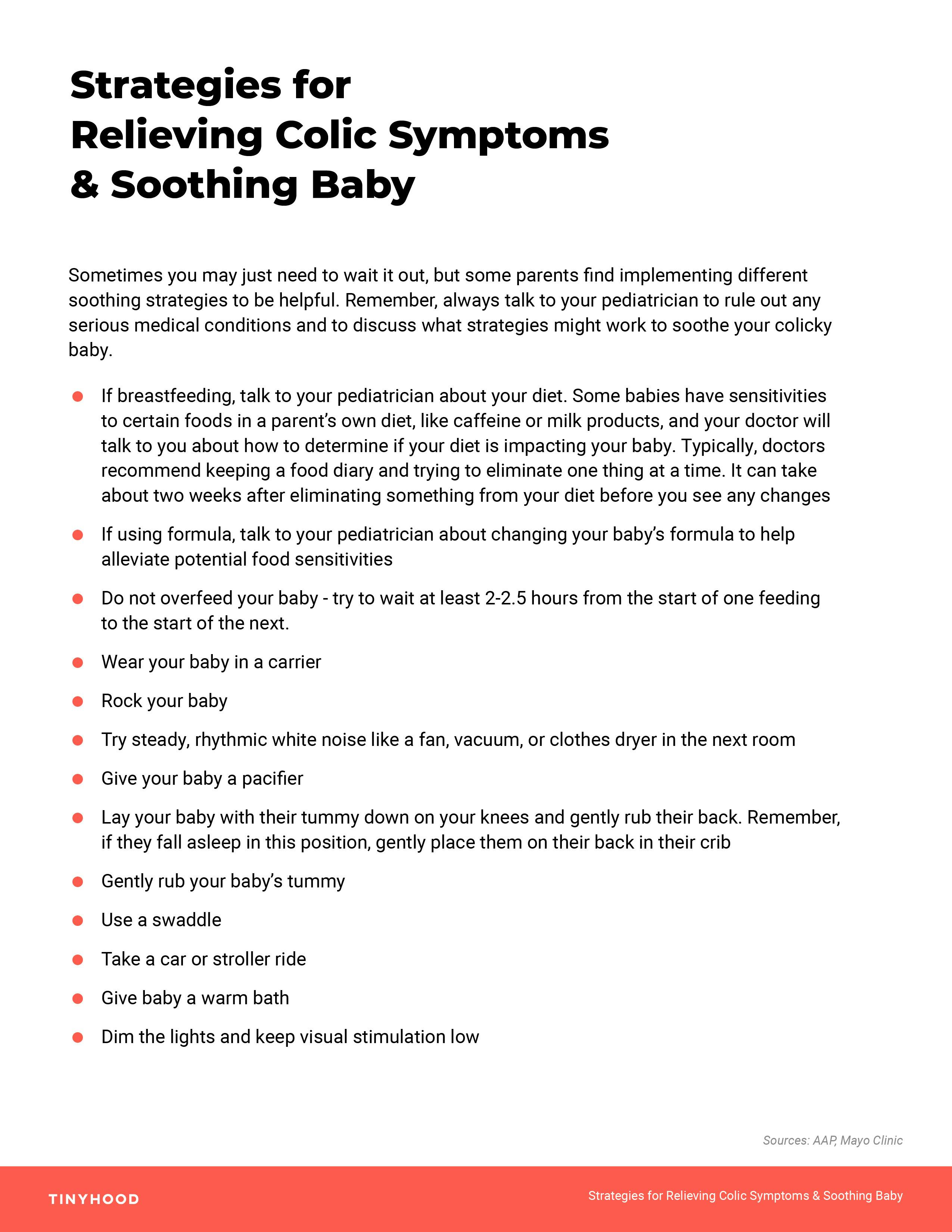 Preview image of Handout: Strategies for Relieving Colic