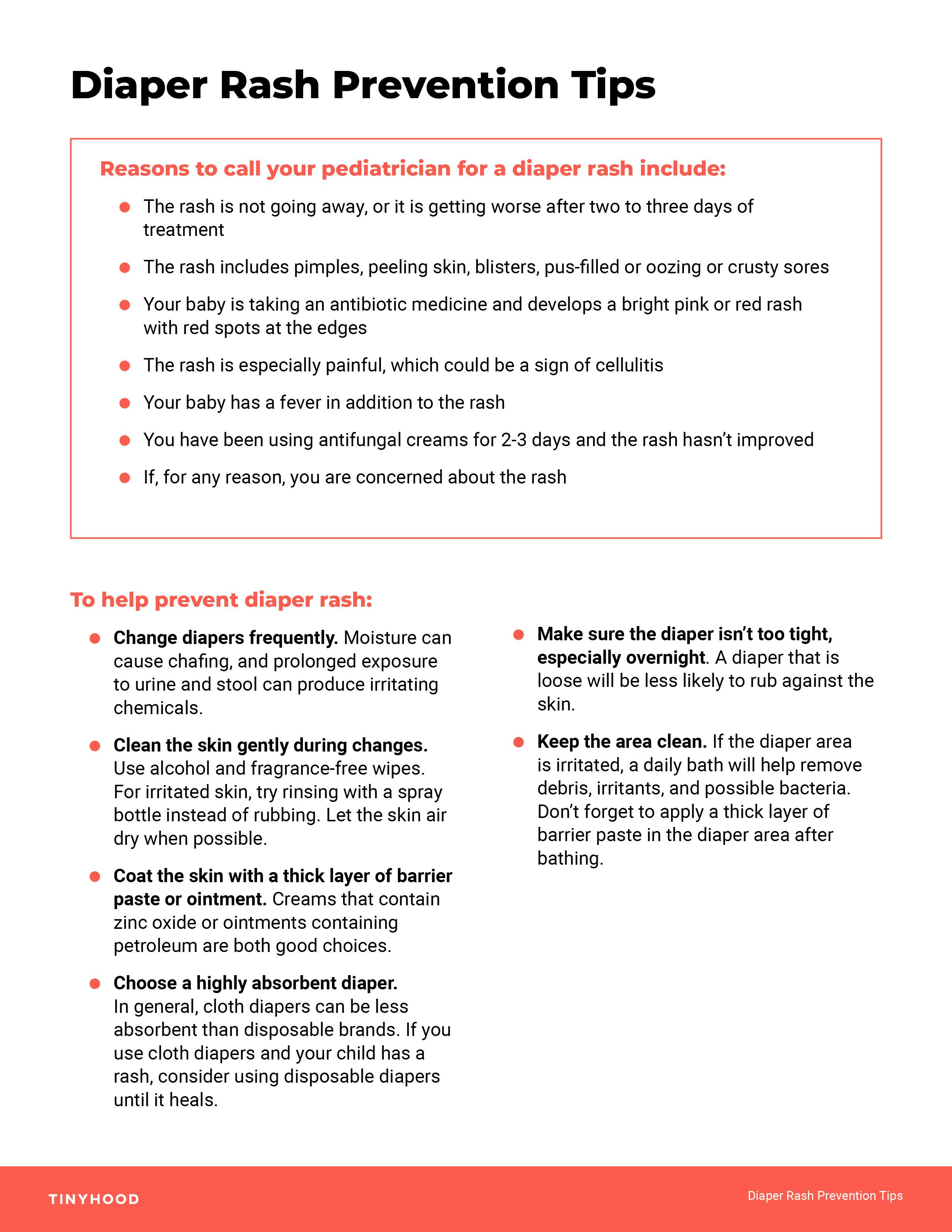 Preview image of Handout: Diaper Rash Prevention Tips