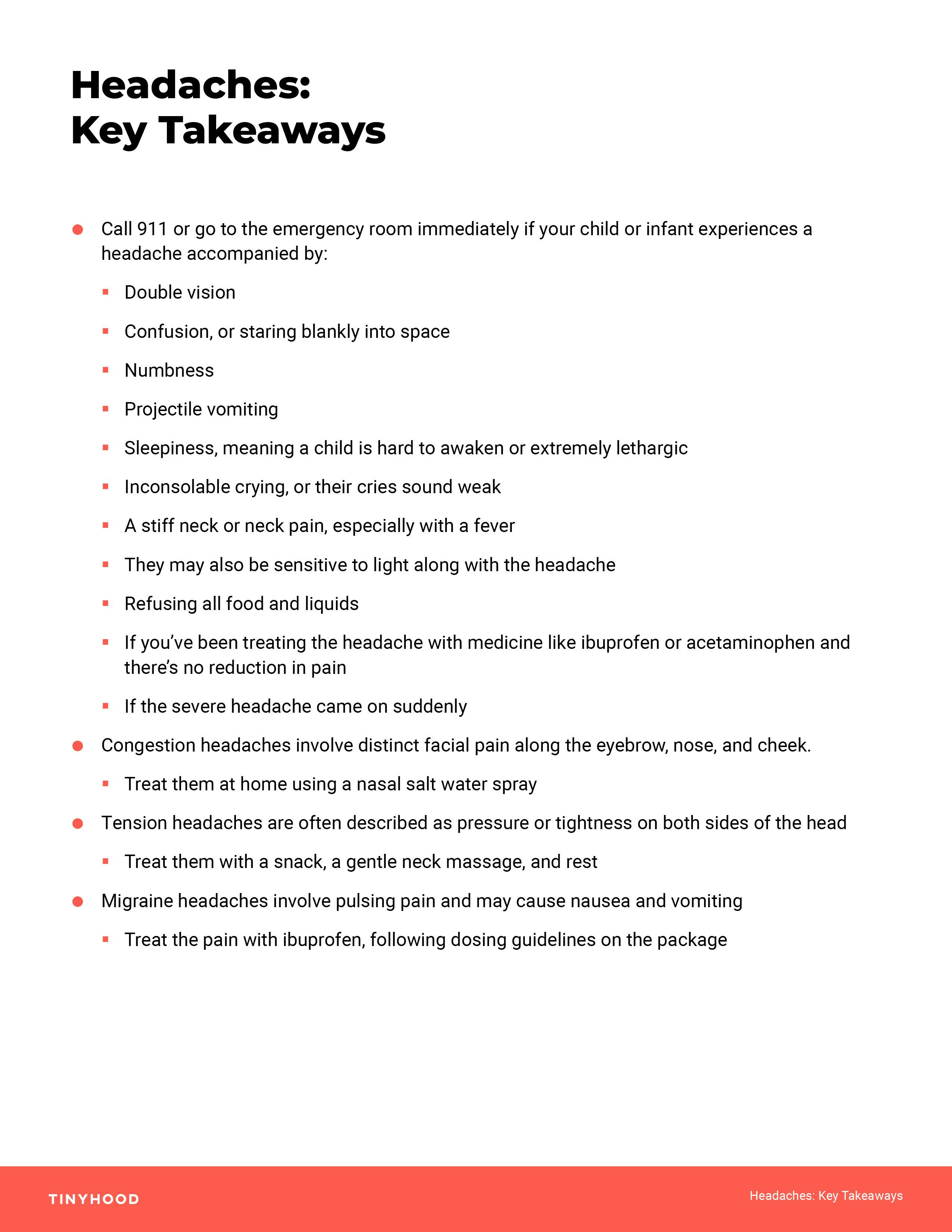 Preview image of Handout: Headaches - Key Takeaways
