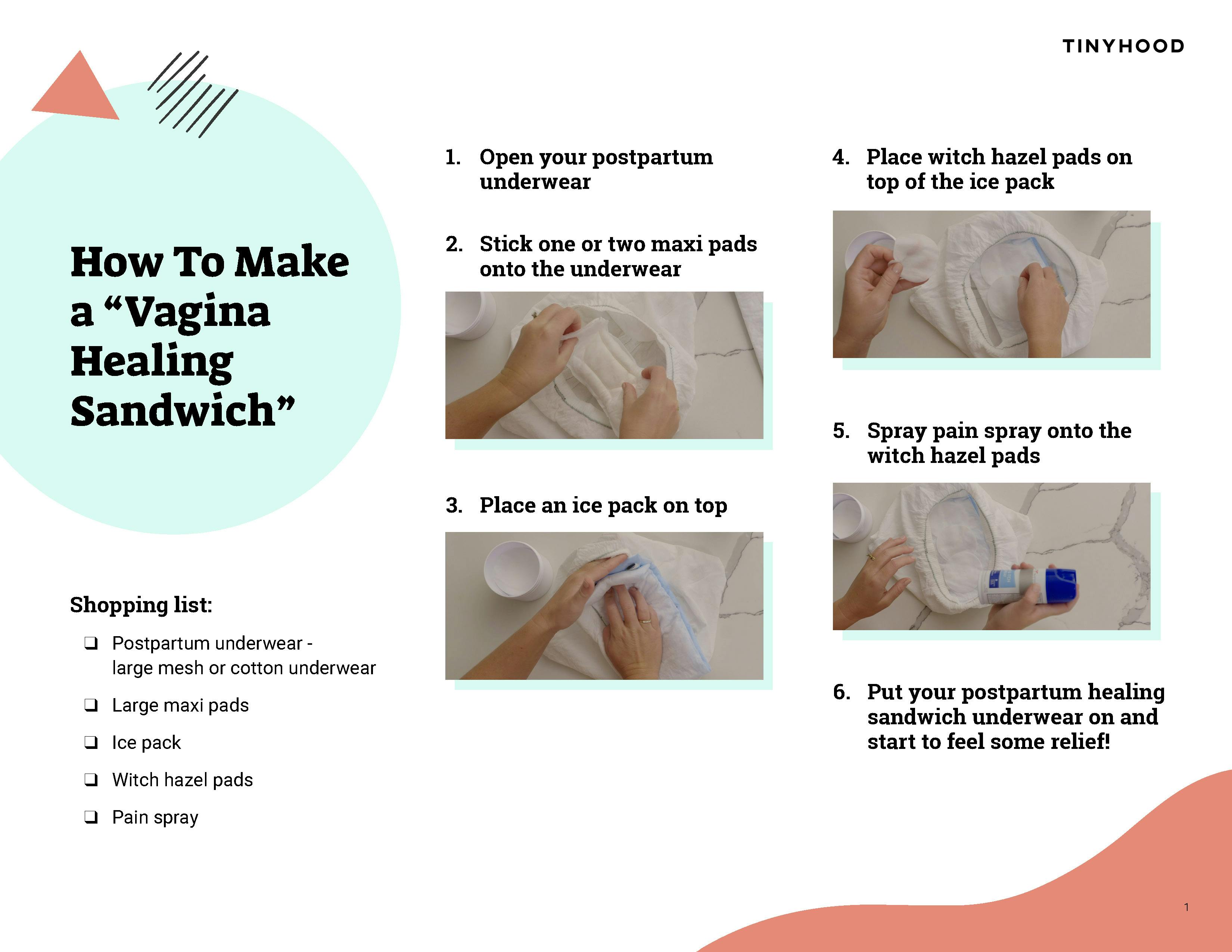 Preview image of Handout: How to Make a Vagina Healing Sandwich