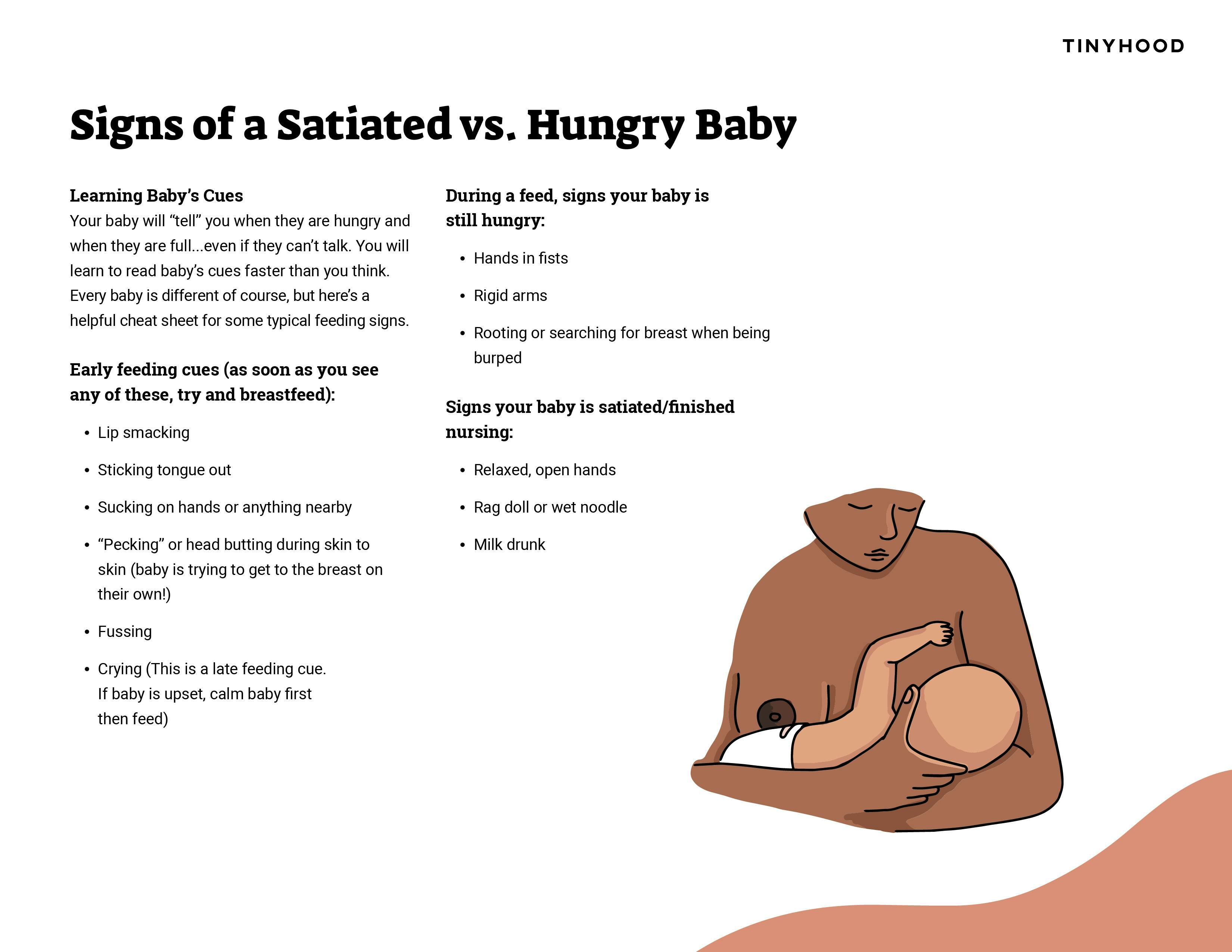 Preview image of Handout: Signs of a Satiated vs Hungry Baby